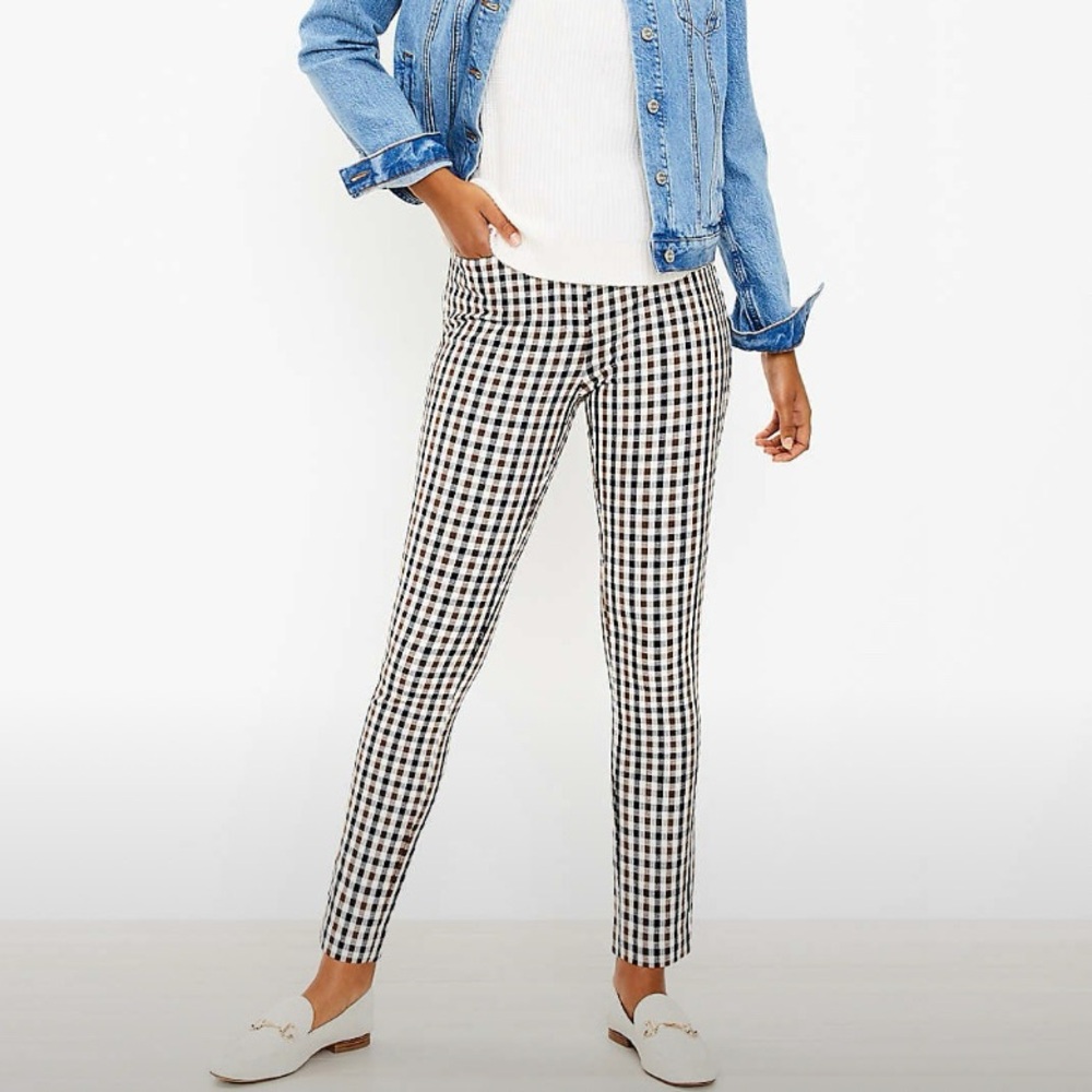 LOFT Perfect Skinny Pants in plaid